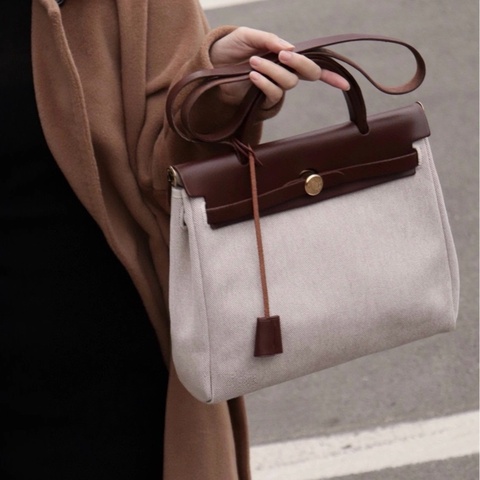 🐎Hermrs愛馬仕|金棕金扣Herbag雙肩包|98新