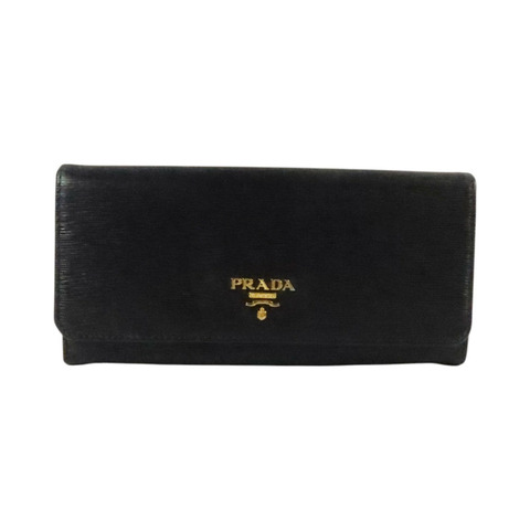 PRADA Saffiano皮革Long Wallet金扣長錢包