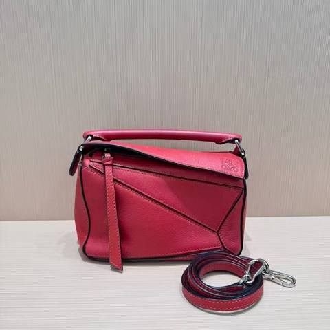 98新LOEWE羅意威Puzzlemini 幾何包紅色