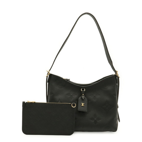 LOUIS VUITTON 路易威登 Monogram Empreinte 手提包拉鍊 NM PM 單肩包黑色黑色 M46288