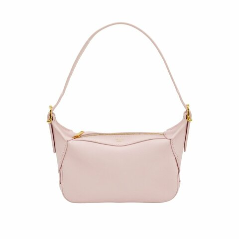 Celine 展示品 Romy Mini 牛皮金釦手提/肩背包(粉)