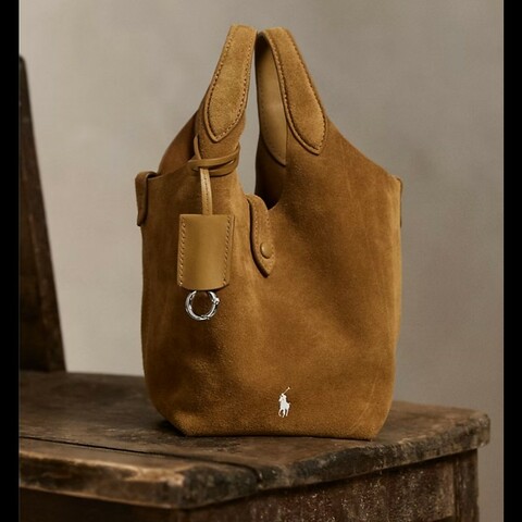 Polo Ralph Lauren麂皮小型托特包