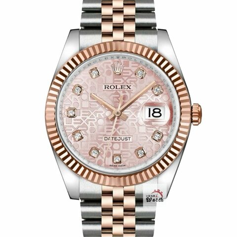 【大眾名錶】ROLEX勞力士 116231 Datejust 蠔式日誌 18K玫瑰半金 太陽坑紋錶圈 大眾名錶B1463