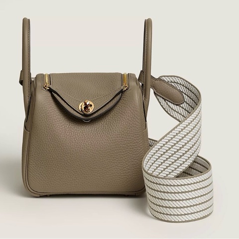 （大熱潮款）New Hermes Mini Lindy II Beige Marfa Gold Hardware 米色馬爾法 (Stamp G)