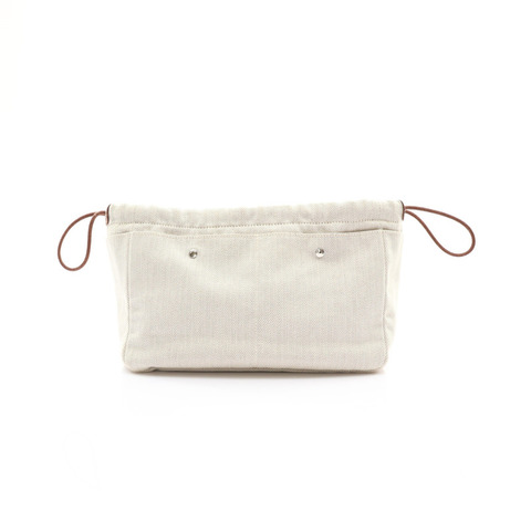 米色 帆布 Fourbi 25 Pouch 收納包【HERMES 愛馬仕】 H063913CKAA