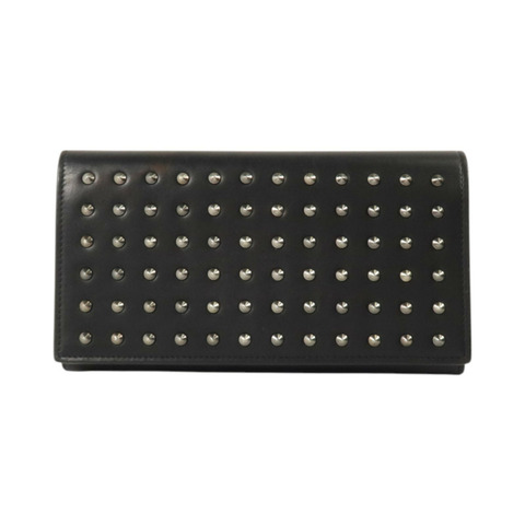 SAINT LAURENT 牛皮皮革Long Wallet銀扣長錢包