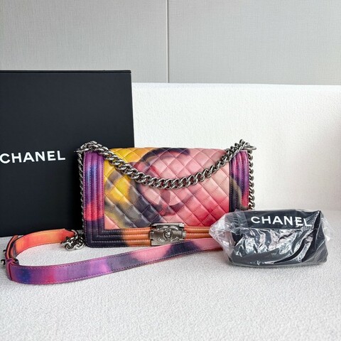 Chanel 水彩印花Leboy中號25cm 肩背包 斜背包