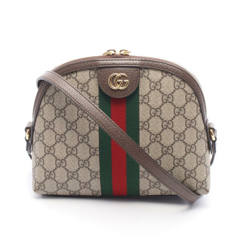 GUCCI Ophidia GG Supreme 單肩斜背包 499621 帆布皮革 米色 二手