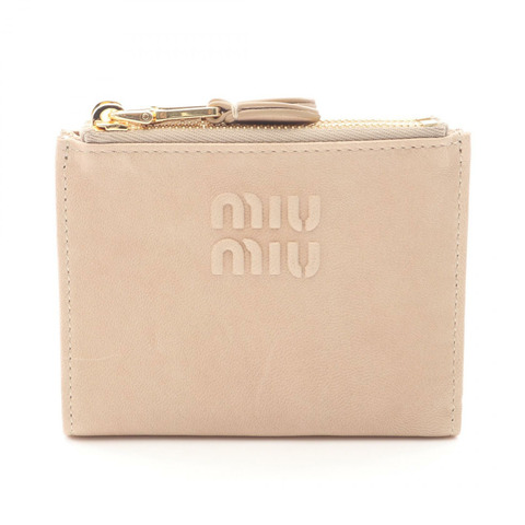 Miu Miu NAPPA AVIATOR 雙折皮夾 5ML024AEFXF0065 皮革 米色 全新 女士