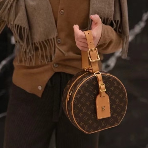 👜LV 路易威登｜Petite Boite Chapeau 高工價款｜老花圓餅 硬餅盒子手拎包 單肩斜挎包｜98新2018芯片