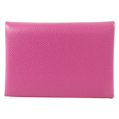 HERMES Epsom皮革Calvi Duo Compact Card Holder卡片套Magnolia