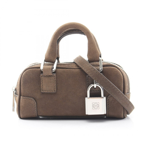 LOEWE Amazona Nano 2WAY 手提包 C039U96X02 皮革 灰色 全新 女士