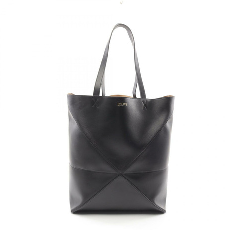 LOEWE Puzzle Fold 大號托特包 B933Q18X011100 皮革 黑色 全新 男士