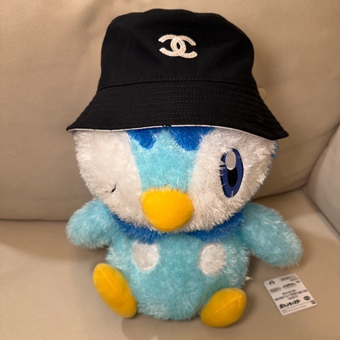 Chanel 黑色 漁夫帽 亮片 logo 粉色幸運草 四葉草