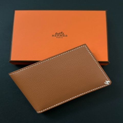 Hermee H Sellier Card Holder 卡包 gold金棕色 Evercolor皮