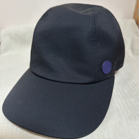 愛馬仕黑色連皮質圖案休閒帽