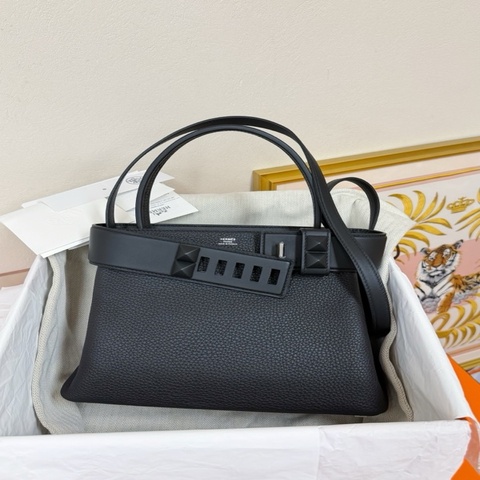 Hermès 爱马仕手机肩背包Medor 黑银togo皮 未使用