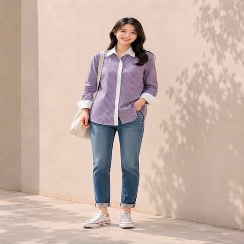 BURBERRY 倫敦 直條紋戰馬襯衫
