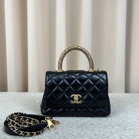 【99新✨全網獨有✨原價60%‼️】Chanel/香奈兒22A鏤空手柄coco handle mini