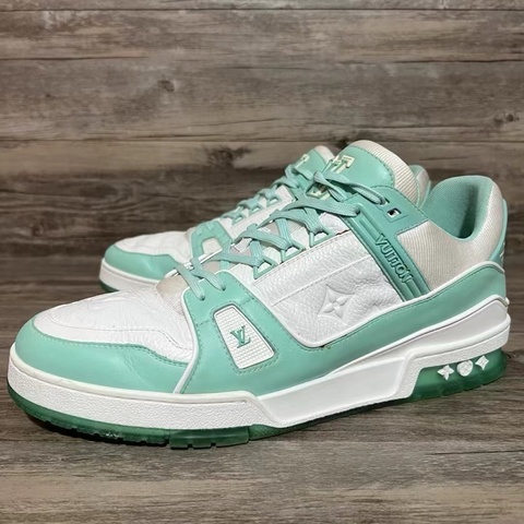 Louis Vuitton路易威登 trainer 蒂芙尼 薄荷綠 白綠 44碼