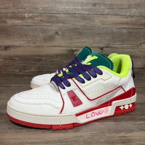 Louis Vuitton路易威登 trainer 祖母綠 白紅  41碼