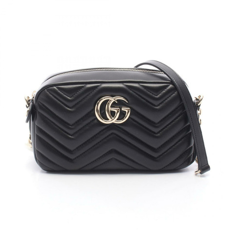 GUCCI GG Marmont 小型相機包/單肩包 855273AAFXD1000 皮革 黑色 全新 女士