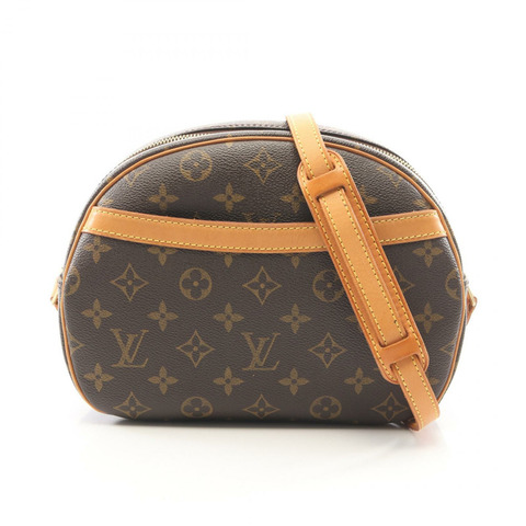 路易威登 Blois Monogram 單肩包 M51221 PVC塗層帆布皮革棕色二手女士
