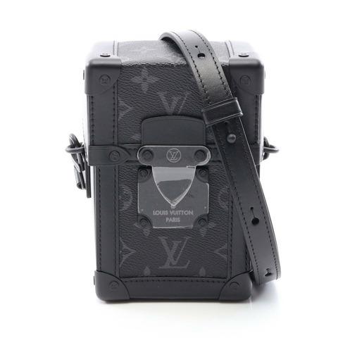 路易威登 (LOUIS VUITTON) 直式行李箱造型穿戴式皮夾單肩斜背包 M82077 黑色