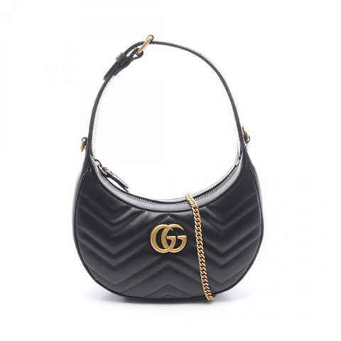 GUCCI GG Marmont 鏈條單肩手提包 699514DTDHT1000 黑色皮革 全新 女士