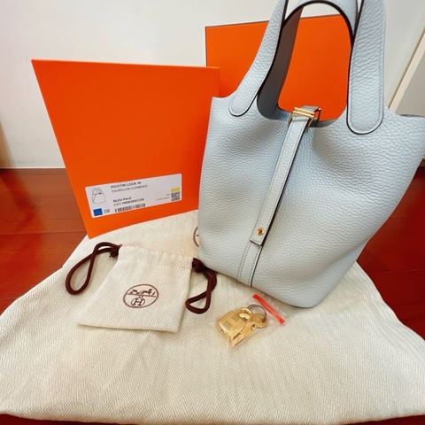 Hermes 愛馬仕菜籃子picotin18（台灣購證）