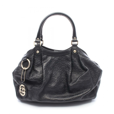 GUCCI Sukey Guccissima 手提包 211944 黑色真皮二手女款