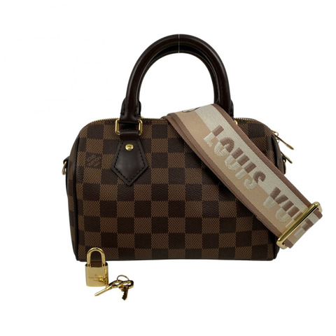 △ LOUIS VUITTON 路易·威登 Brown Coated Canvas Damier Speedy Bandoulière 20 2 way bag 啡色塗層帆布經典格紋兩用袋 N40489-267013753