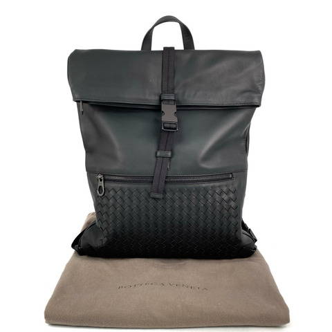△ Bottega Veneta 寶緹嘉 Black Lambskin Backpack 黑色小羊皮背包-267013030