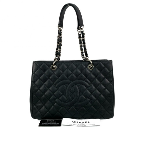 △ CHANEL 香奈兒 Black Caviar Skin GST Silver Tone Metal Grand Shopping Tote No.16 Tote Bag 黑色粒紋小牛皮銀色金屬No.16托特袋 A50995-267014212