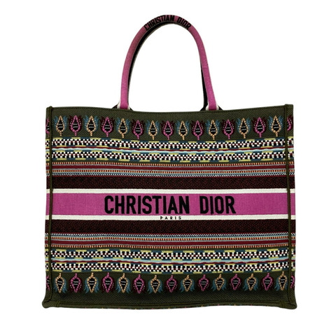 △ DIOR 迪奧 Multicolor Canvas Book Tote Tote Bag 多色帆布托特袋-267014424
