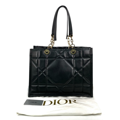 △ DIOR 迪奧 Black Calfskin Essential Archi Tote Bag 黑色小牛皮托特袋-267014426