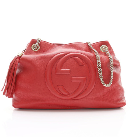 紅色 牛皮 Soho Tote 肩背包【GUCCI 古馳】 308982