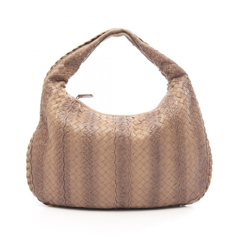 BOTTEGA VENETA 棕色皮革編織肩包（二手）