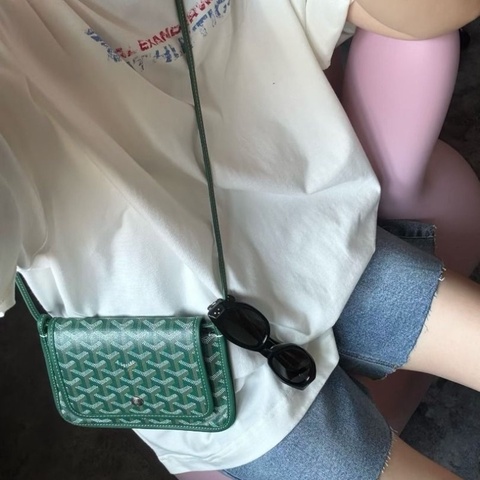 Goyard 綠色plumet woc信封包 20*13*1 9新 配件塵袋
