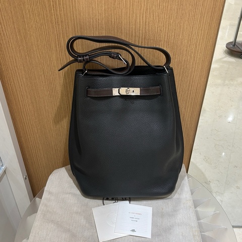 Hermes so kelly 尺寸22 烏木色拼石墨灰sokelly 附件防塵袋