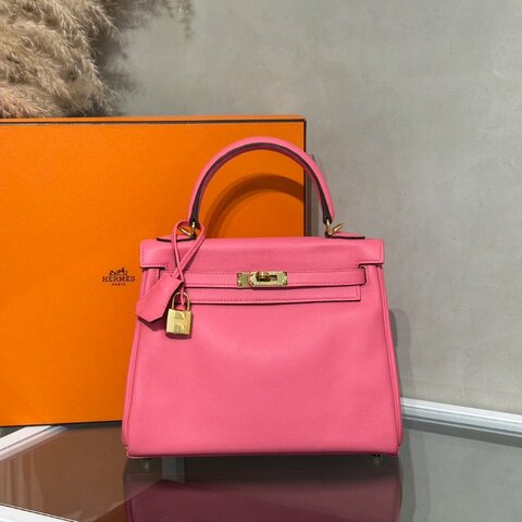 HERMES Kelly 25 - Rose Lipstick U5 唇膏粉金 D