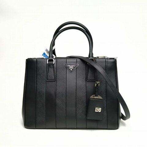 PRADA 殺手包大號黑色牛皮肩背包