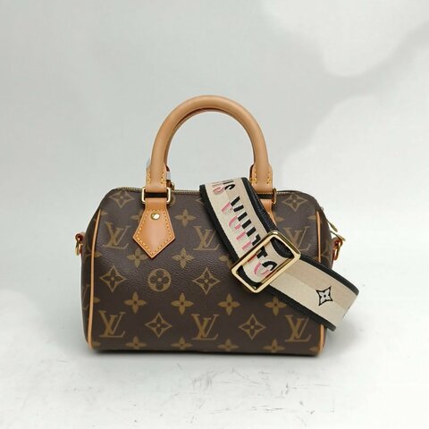 LOUIS VUITTON Sp20可拆卸黑白寬肩帶老花PVC晶片肩背包