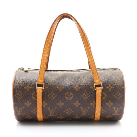 棕色 原花帆布 Papillon 26 手提包【LOUIS VUITTON LV 路易威登】 M51386