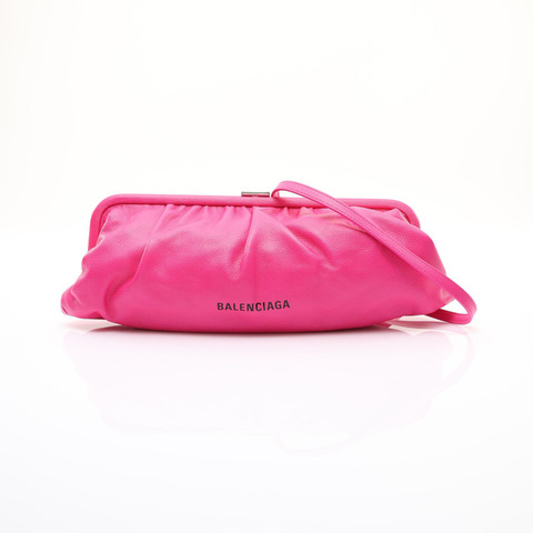 桃紅色 牛皮 手拿包 肩背包【Balenciaga 巴黎世家】 618899