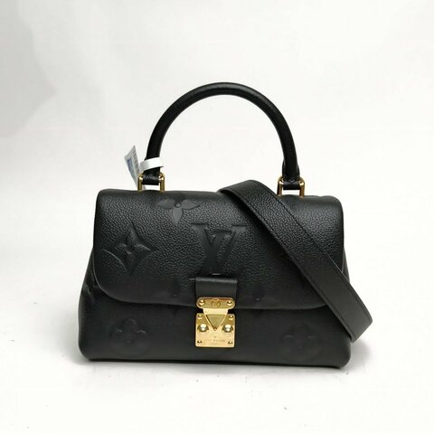 LOUIS VUITTON MadeleineBB黑色牛皮晶片肩背包