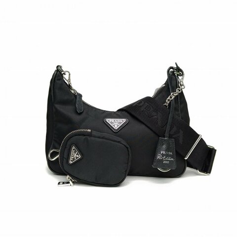 PRADA Hobo三合一黑色尼龍肩背包