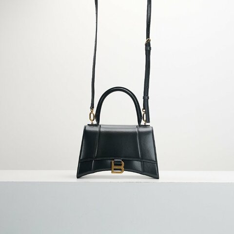 Balenciaga 小號沙漏包 黑金