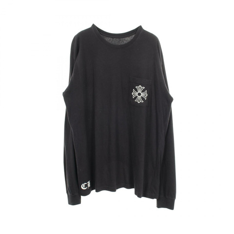 CHROME HEARTS CH Plus 背面印花長袖T卹 純棉 黑色 二手 男款