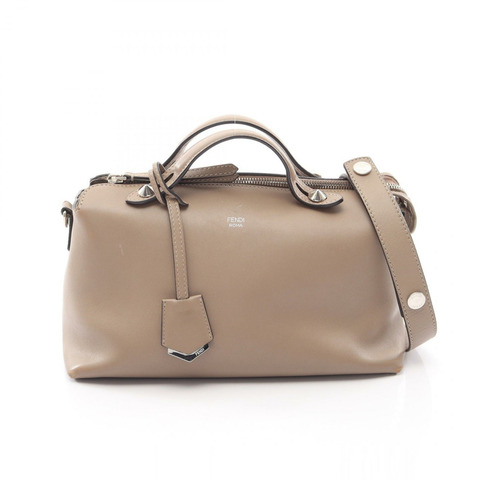 FENDI BY THE WAY 中型單肩手提包 8BL124 皮革 米色 二手 斜背包
